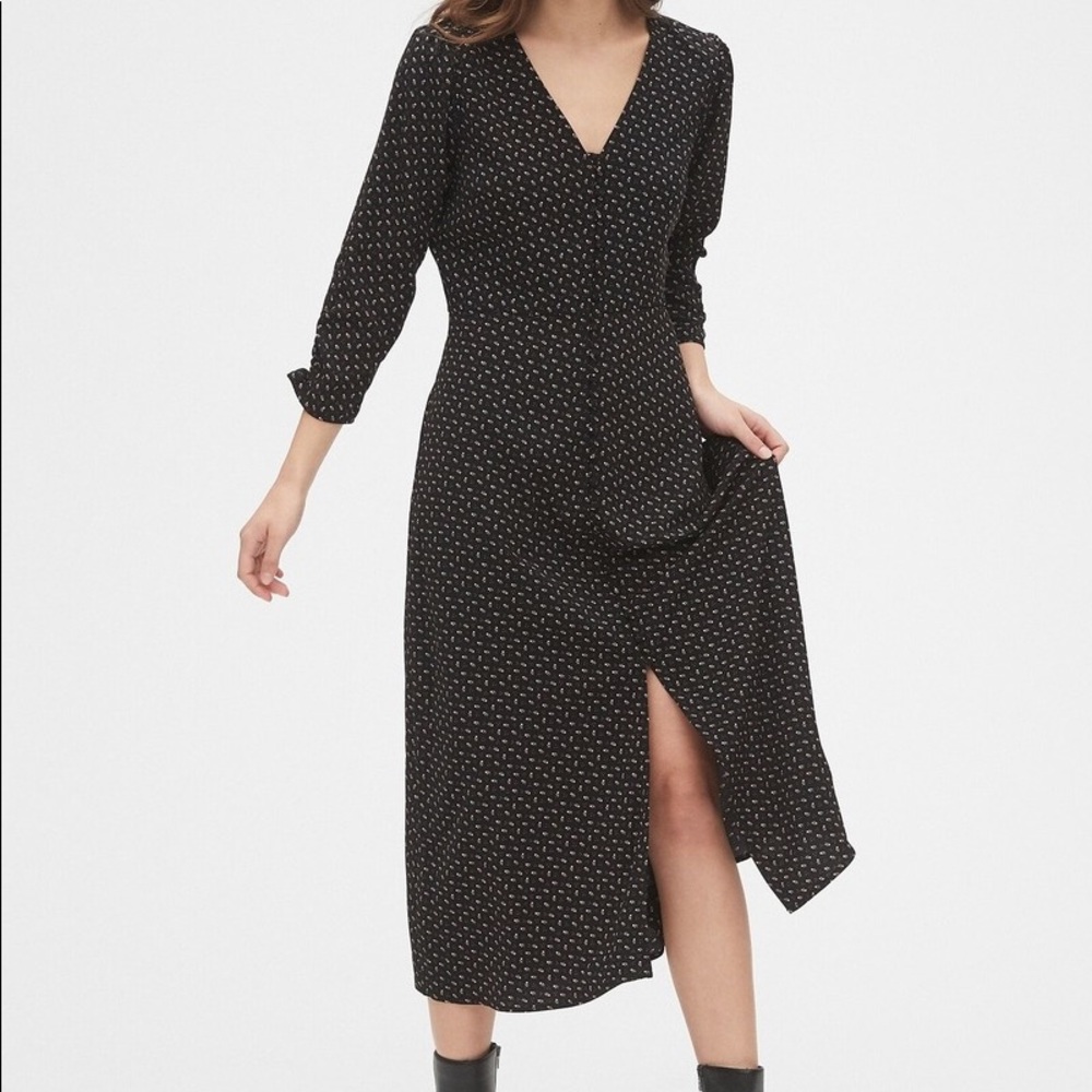 Gap Puff Sleeve Midi Dress Size 20